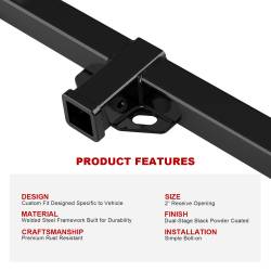 APS - APS Class III 2" Trailer Receiver Hitch 83-11 Ford Ranger HT24CBG46 - Image 5