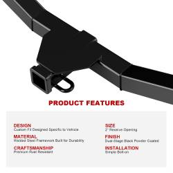 APS - APS Class III 2" Trailer Receiver Hitch 07-14 Ford Edge/Loncoln MKX HT24CCJ50 - Image 5