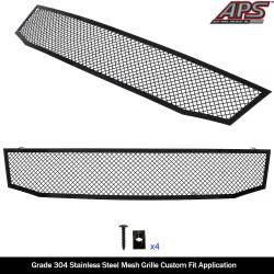 APS - APS Wire Mesh Grille Black 08-10 Honda Accord Sedan GR08GEE57H - Image 2