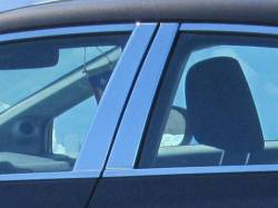 Quality Automotive Accessories - QAA PP12214 4Pc Stainless Steel Pillar Trim for 2012-2015 Honda Civic - Image 1