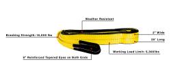 BulletProof Hitches - BulletProof MDTOWSTRAP Medium Duty 2"  Wide x 20' Tow Strap - Image 6