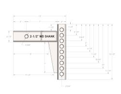 BulletProof Hitches - BulletProof WD25SHANK 2.5" Weight Distribution Shank - Image 7