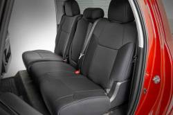 Rough Country Suspension Systems - Rough Country Front/Rear Seat Covers Black for 14-21 Tundra CrewMax 91027A - Image 3