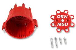 MSD - MSD Ignition 8433 Distributor Cap V8 HEI Terminals Red Spark Plug Wire Retainer - Image 2