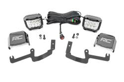 Rough Country Suspension Systems - Rough Country A-Pillar 3" LED Ditch Light Kit-Flood 19-24 Silverado 1500 70845 - Image 1