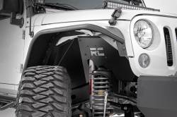 Rough Country Suspension Systems - Rough Country Front Inner Fender Liners Black for Jeep Wrangler JK 1195 - Image 3