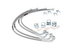 Rough Country Suspension Systems - Rough Country Stainless Brake Line Kit for Jeep JK w/4"-6" Lift 89716 - Image 1