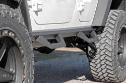 Rough Country Suspension Systems - Rough Country Contoured Drop Step Nerf Bars Black for Wrangler JK 4DR 90765B - Image 6