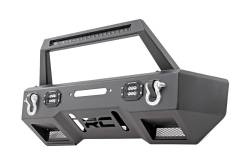 Rough Country Suspension Systems - Rough Country 11826 Front Stubby Winch Bumper-Black for Wrangler JK/JL/JT - Image 1