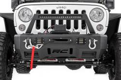 Rough Country Suspension Systems - Rough Country 11826 Front Stubby Winch Bumper-Black for Wrangler JK/JL/JT - Image 3
