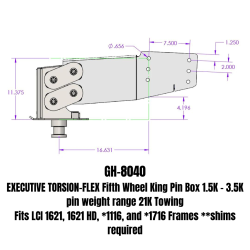 GEN-Y Hitch - GEN-Y Hitch EXECUTIVE TORSION-FLEX Fifth Wheel King Pin Box 21K GH-8040 - Image 1
