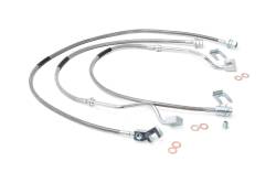 Rough Country Suspension Systems - Rough Country Fr/Rr Stainless Brake Lines 99-04 Super Duty w/4"-8" Lift 89717 - Image 1