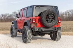 Rough Country Suspension Systems - Rough Country Tubular Black Rear Bumper for Jeep Wrangler JL 10648 - Image 4