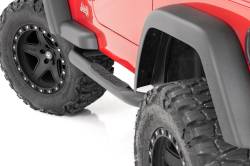 Rough Country Suspension Systems - Rough Country 3" Drop Step Nerf Bars Black for Jeep Wrangler YJ/TJ 90799 - Image 3