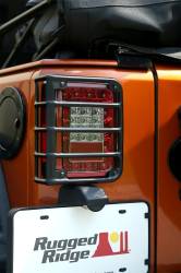 Rugged Ridge - Rugged Ridge Euro Taillight Guards-Textured Black for Wrangler JK 11226.11 - Image 3