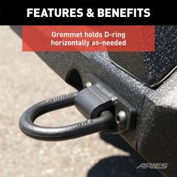 ARIES - ARIES 2081300 Anti-Rattle D-Ring for 07-18 Jeep Wrangler JK - Image 3