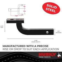 Husky Towing - Husky Towing 1.25" Class II Ball Mount 2-7/8" Drop 31342 - Image 2