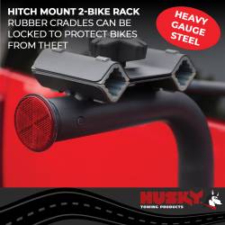 Husky Towing - Husky Towing 2-Bike Hitch Mounted Bike Rack Carrier 81146 - Image 2