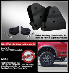 ReadyLift - ReadyLift Front Radius Arm Drop Bracket Kit 05-16 Super Duty 67-2550 - Image 2