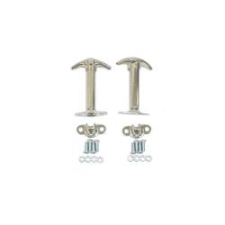 Rugged Ridge 11302.01 Hood Catch Set Chrome for Jeep CJ & Wrangler