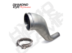 Diamond Eye Performance - Diamond Eye 221043 Hx40 Turbo Downpipe Kit w/Vc400hx40 Clamp 4" Aluminized - Image 1
