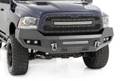 Rough Country Suspension Systems - Rough Country Heavy Duty Black Front Bumper for 13-18 Ram 1500 10774 - Image 1