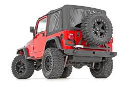 Rough Country Suspension Systems - Rough Country Rear Bumper w/Tire Carrier Black for Jeep Wrangler TJ 10592A - Image 2