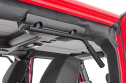 Rough Country Suspension Systems - Rough Country Front/Rear Steel Grab Handles Black for Jeep Wrangler JK 6503 - Image 4