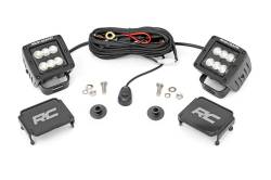 Rough Country 71046 A-Pillar 2" LED Ditch Light Kit-Flood for 21-25 Ford Bronco