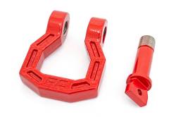 Rough Country Suspension Systems - Rough Country 4.75 Ton 3/4" Pin Forged D-Ring Shackles Red Pair RS119 - Image 2