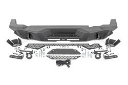 Rough Country Suspension Systems - Rough Country 510910 Black Heavy Duty Rear Bumper w/LEDs Black 21-25 Ford Bronco - Image 5