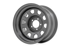 Rough Country Suspension Systems - Rough Country D-Window Wheel 15x8 5x4.5 -19mm Gray RC158545G - Image 1