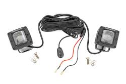 Rough Country Suspension Systems - Rough Country Black Series 2" LED Pod Lights SAE Fog-Amber Pair 70907A - Image 1