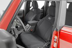 Rough Country Suspension Systems - Rough Country Front/Rear Seat Covers Black 21-24 Bronco 4DR 91059 - Image 1