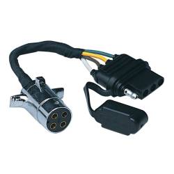 Husky Towing - Husky Towing 13173 4-Way Round to 4-Way Flat Connector Adapter - Image 1