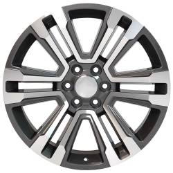 OE Wheels LLC - OE Wheels CV44 22x9 6x5.5 24mm Hyper Black/Machined CV44-22090-6550-24MG - Image 2