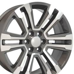 OE Wheels LLC - OE Wheels CV44 22x9 6x5.5 24mm Hyper Black/Machined CV44-22090-6550-24MG - Image 3