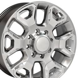 OE Wheels LLC - OE Wheels DG66 20x8 8x6.5 54.65mm Hyper Silver/Chrome DG66-20080-8165-54HS-ic - Image 1