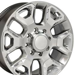 OE Wheels LLC - OE Wheels DG66 20x8 8x6.5 54.65mm Hyper Silver/Chrome DG66-20080-8165-54HS-ic - Image 3
