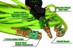 MORRFlate - MORRFlate 125" Quad 4-Tire Inflation Air Hose Kit Green MFQG - Image 3