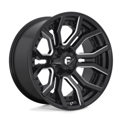 Fuel 1PC - Fuel Off Road D711 RAGE 20x10 6x135/5.5 -18mm Gloss Black/Milled D71120009847 - Image 1