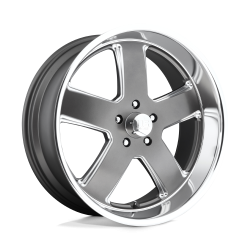 US Mag 1PC - US Mag Wheels U118 HUSTLER 20x8 5x4.75 1mm Matte Gunmetal U11820806145 - Image 1