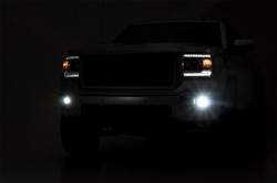 Rough Country Suspension Systems - Rough Country 2" LED Pod Fog Light Kit-Flood 14-15 Sierra 1500 70689 - Image 3