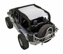 SpiderWebShade - SpiderWebShade Mesh Bikini Top-White for Jeep JK 2DR SWS-SHDTOP-01-JK2D-WHT - Image 1