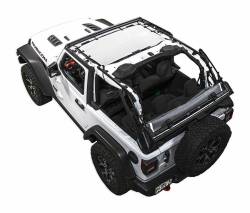 SpiderWebShade - SpiderWebShade Mesh Bikini Top-White for Jeep JL 2DR JLKINI-2D-WHT - Image 1