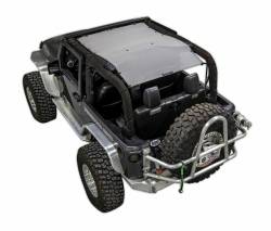 SpiderWebShade - SpiderWebShade Mesh Bikini Top-Grey for Jeep JK 2DR SWS-SHDTOP-01-JK2D-GRY - Image 1