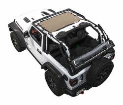 SpiderWebShade - SpiderWebShade Mesh Bikini Top-Tan for Jeep JL 2DR JLKINI-2D-TAN - Image 1
