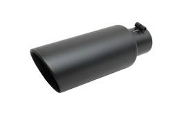 Gibson Performance 4" Black Ceramic 304 Stainless Exhaust Tip 500433-B