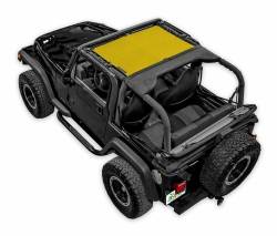 SpiderWebShade Mesh Bikini Top-Yellow for Jeep TJ SWS-SHDKNI-01-TJ-YLW