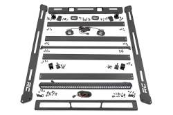 Rough Country Suspension Systems - Rough Country 10615 Hard Top Roof Rack w/LEDs Black for Jeep Wrangler JK - Image 1